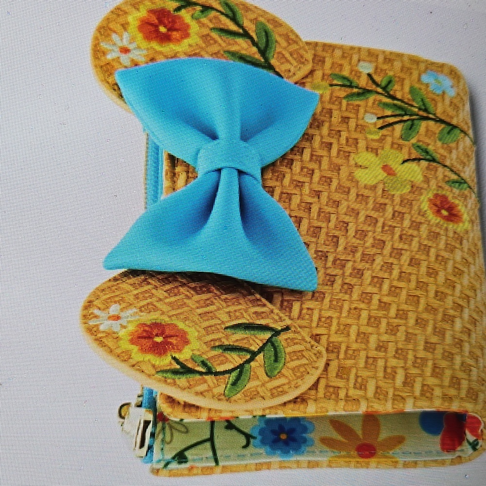 Loungefly Floral Woven Wallet with Blue Bow - Picture 2 of 4